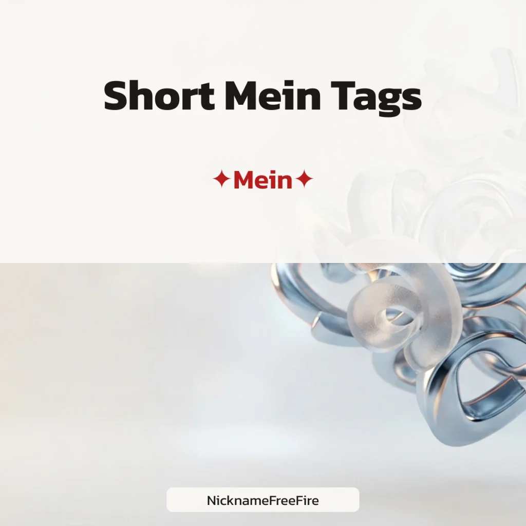 Short Mein tags for Free Fire