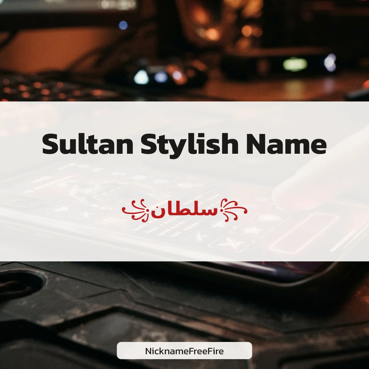 Sultan Urdu stylish name to copy