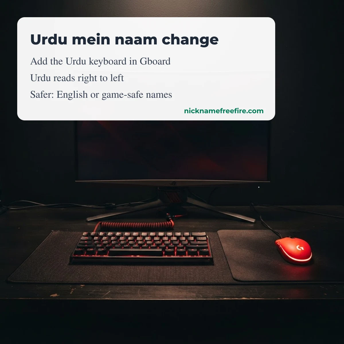 Urdu mein naam for Free Fire with symbols