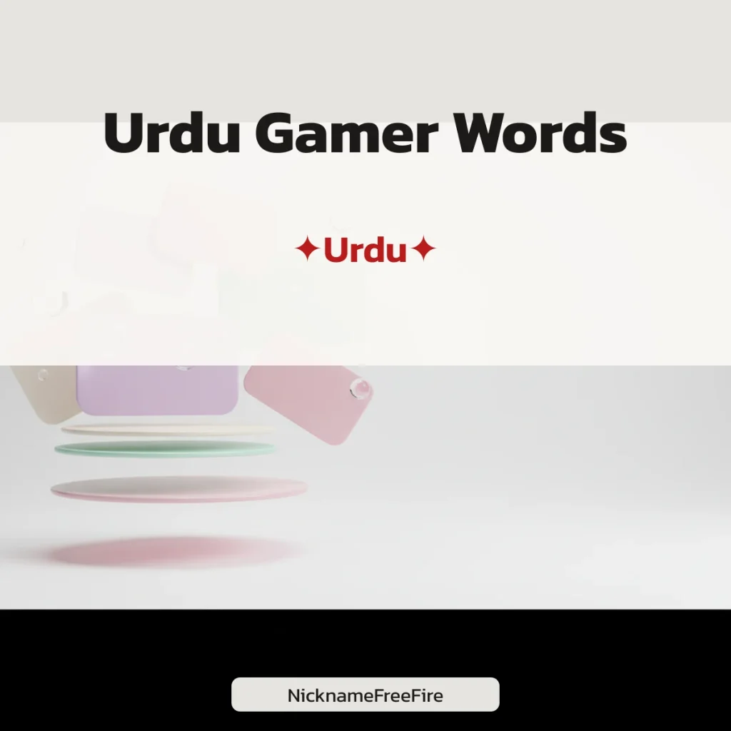 Urdu gamer words for Free Fire names